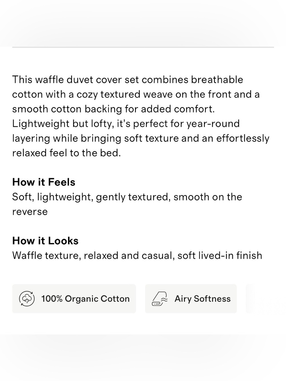 NWT Quince Organic Mineral Blue Waffle Duvet Cover Set with Shams! - Picture 12 of 13